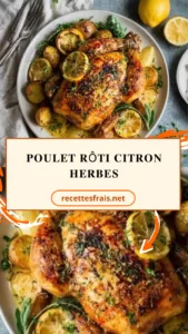 Poulet rôti citron herbes