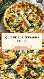 Quiche aux épinards facile