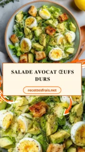 Salade avocat œufs durs