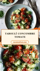 Taboulé concombre tomate