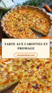 Tarte aux carottes et fromage