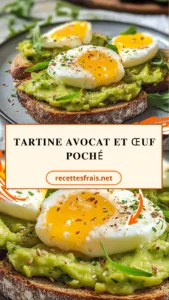 Tartine avocat et œuf poché
