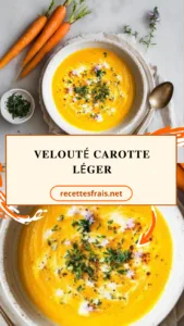 Velouté carotte léger