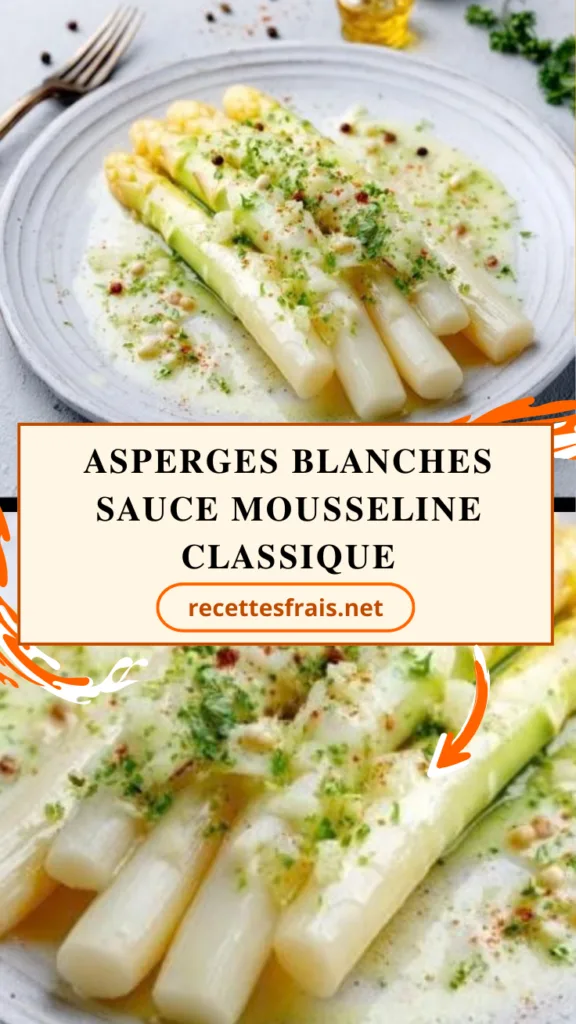 Asperges blanches sauce mousseline classique