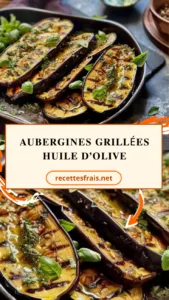 Aubergines grillées huile d’olive