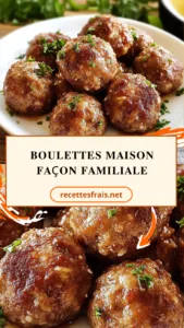 Boulettes maison façon familiale