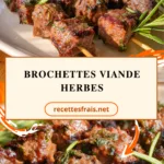 Brochettes viande herbes
