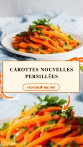 Carottes nouvelles persillées
