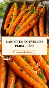 Carottes nouvelles persillées