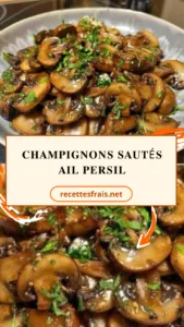 Champignons sautés ail persil