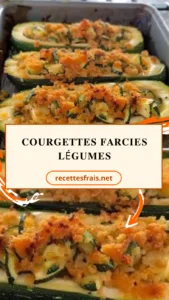 Courgettes farcies légumes