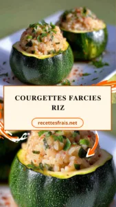 Courgettes farcies riz