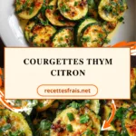 Courgettes thym citron