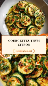 Courgettes thym citron