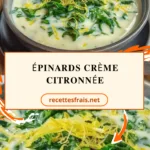 Épinards crème citronnée