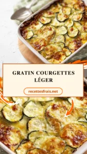 Gratin courgettes léger