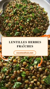 Lentilles herbes fraîches