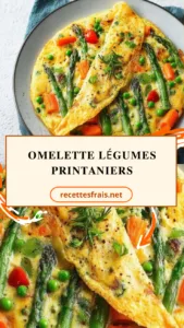 Omelette légumes printaniers
