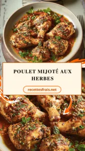 Poulet mijoté aux herbes