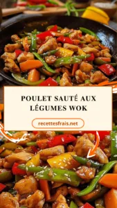 Poulet sauté aux légumes wok