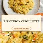 Riz citron ciboulette