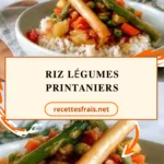Riz légumes printaniers