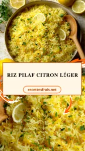 Riz pilaf citron léger