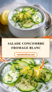 Salade concombre fromage blanc