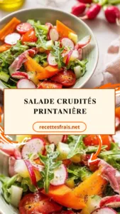 Salade crudités printanière