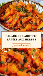 Salade de carottes râpées aux herbes
