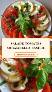 Salade tomates mozzarella basilic