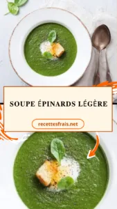 Soupe épinards légère