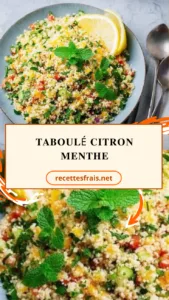 Taboulé citron menthe