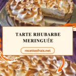 Tarte rhubarbe meringuée
