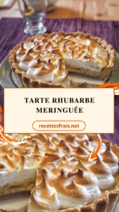Tarte rhubarbe meringuée