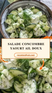 salade Concombre yaourt ail doux